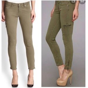 PAIGE fatigue green cargo jeans size 30